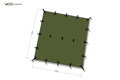 Bivakovací plachta DD Hammocks 3x3m, lesní zelená