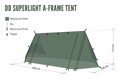 Stan Superlight A-Frame Tent, DD Hammocks, 2 Dobrodruzi, oliva zelená