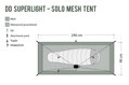 Vnitřní stan Superlight Solo Mesh Tent, DD Hammocks, 1 Dobrodruh, oliva zelená