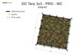 Bivakovací plachta 3x3m PRO, Multicam, DD Hammocks