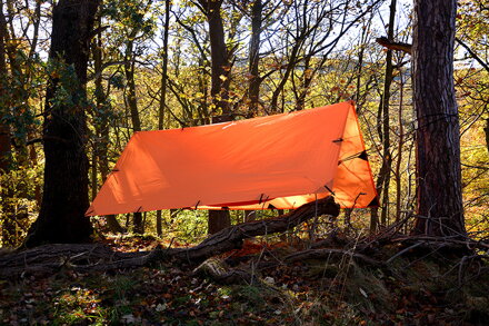 Bivakovací plachta DD Hammocks, 3x3m, oranžová