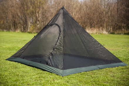 Vnitřní stan-moskytiéra Superlight Pyramid XL mesh Tent, DD Hammocks, 2 Dobrodruzi, oliva zelená