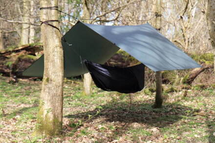 Bivakovací plachta SuperLight, 3x2,9m, 520g, oliva zelená, DD Hammocks